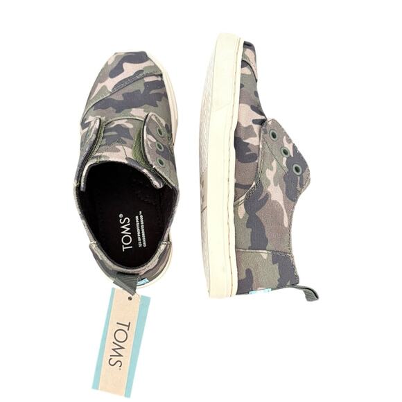 NIB! Toms Tiny Boys Cordones Cupsole Classic Camo Sneaker - Size Toddler 10 - Picture 6 of 10